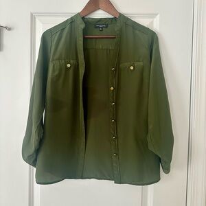 Notations Olive Green Blouse